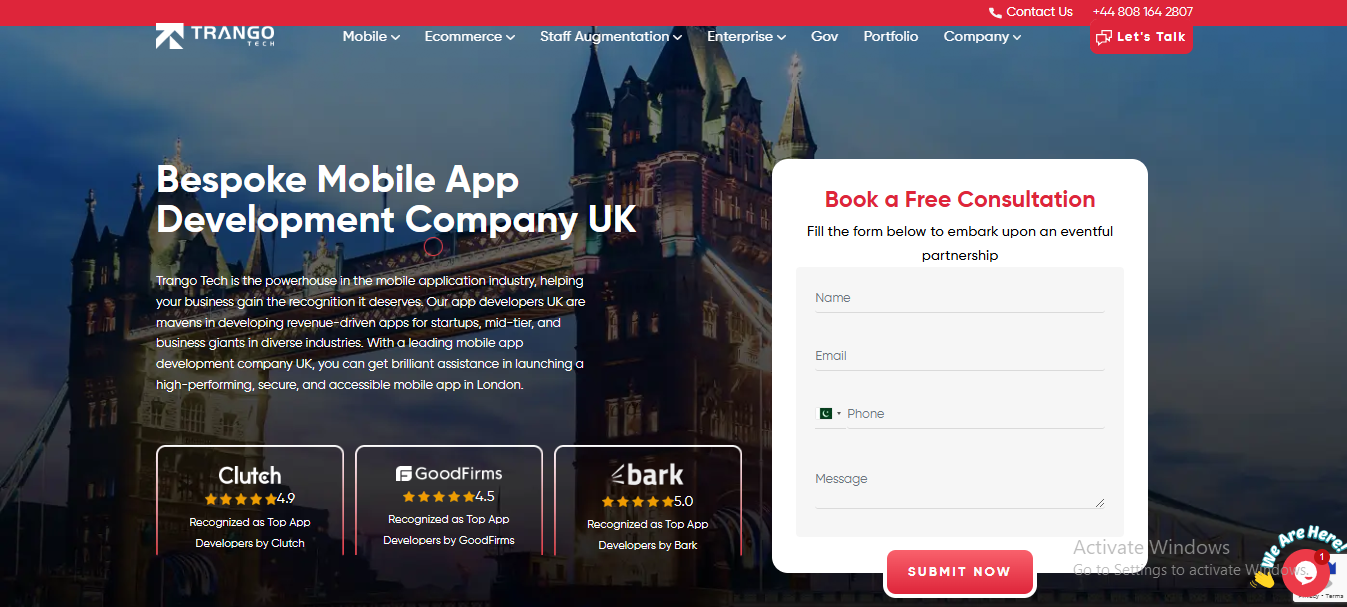 Mobile App Development Company in London, UK